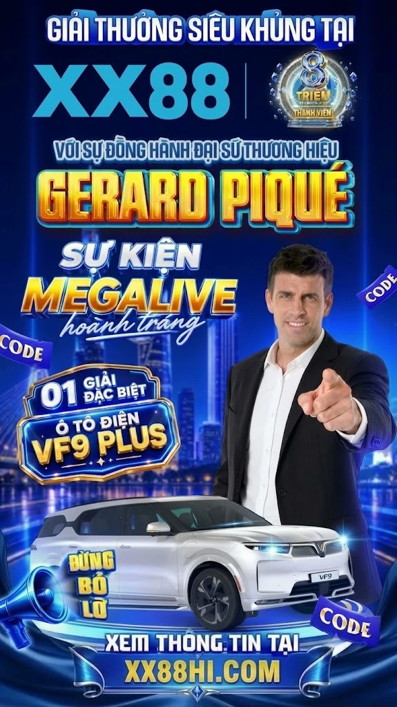 Giải Thưởng Siêu Khủng Tại XX88HI.COM - Sự Kiện MegaLive Ô Tô Điện VF9 Plus